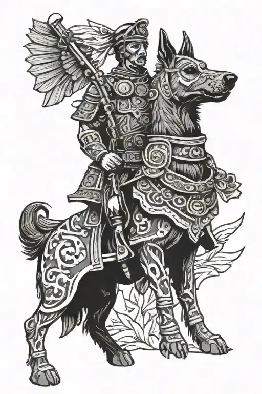 Ancient Roman Solider With Blue Heeler