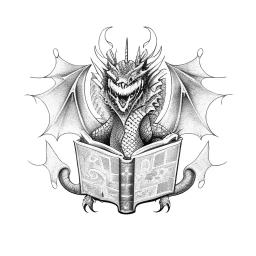 A Dragon Emerging From A Book With Game Elements Incorporated