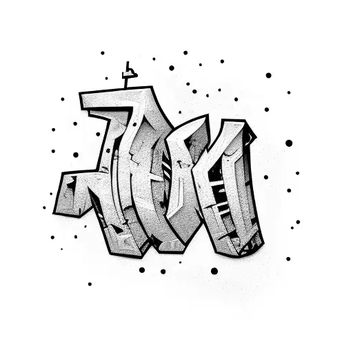 A Bouldering Wall With A Hip Hop Graffiti Background