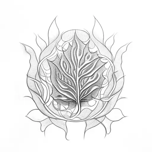 Plant Tendril With Leafs