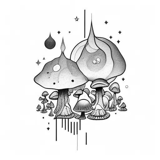 Galaxy With Mushrooms