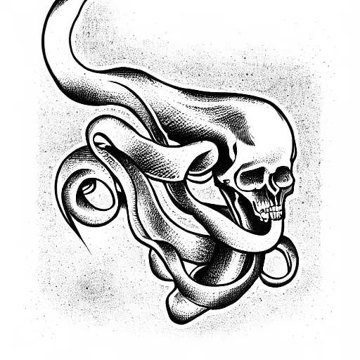 Snake And Skull