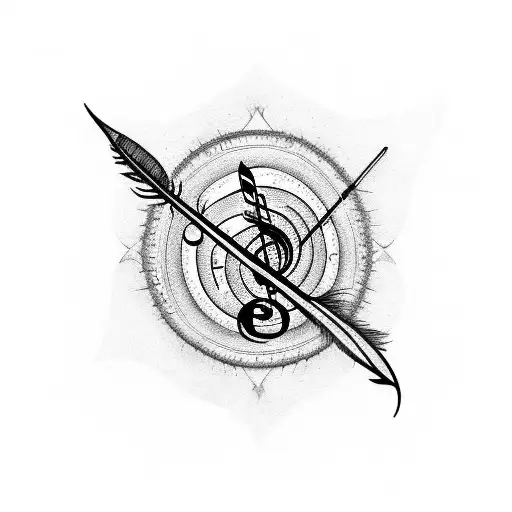 Combine A Feather And A Music Note In A Unique Design