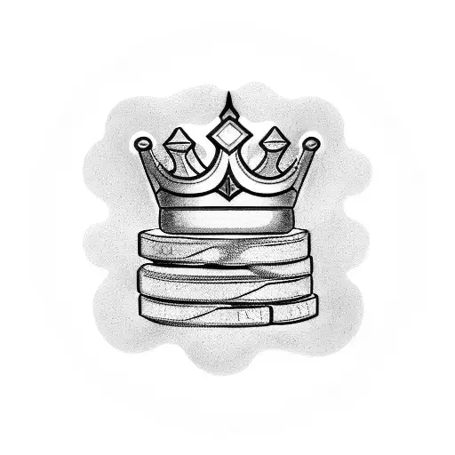 A Stack Of Cash With A Crown On Top