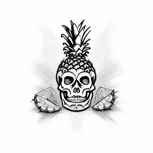Skeleton Slicing A Pineapple