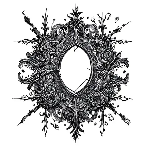 Ornate Broken Mirror