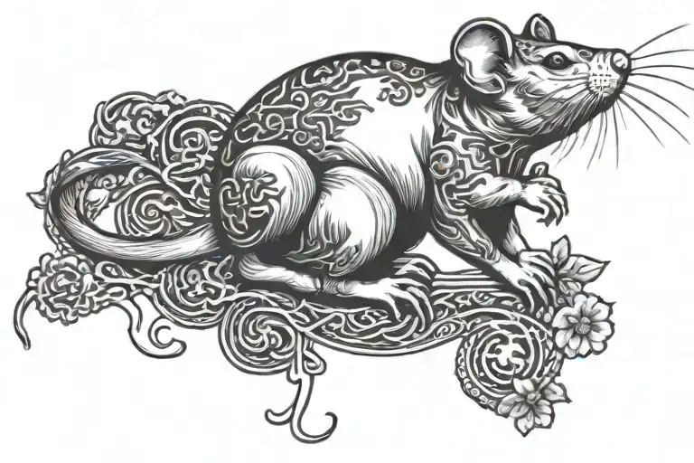 Chinese Zodiac Rat Holding