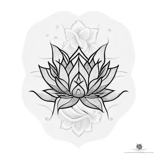 Black Girl With Lotus Flowers Rib Cage Shedding Skin On Rib Cage