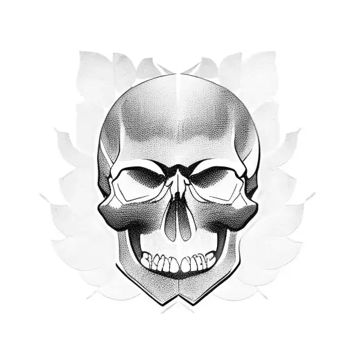 Skull And Motorcyclo