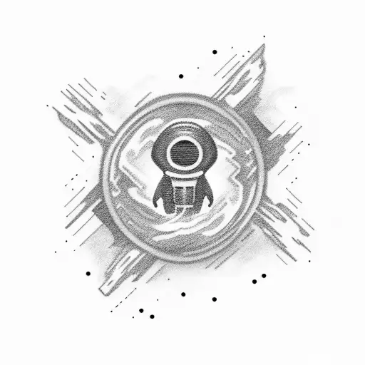 Black Hole With Astronaut