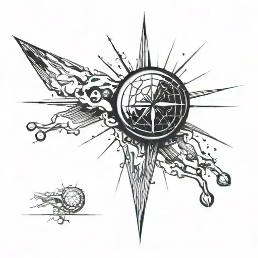 A Golf Ball Transforming Into A Compass Needle For Hiking