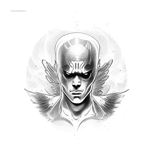 Man Fighting With An Angel