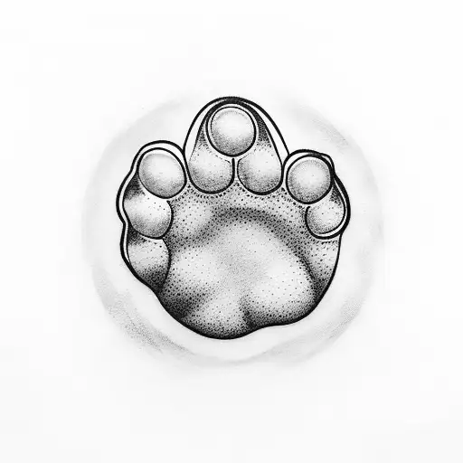 Dog Paw With Infinity Sign