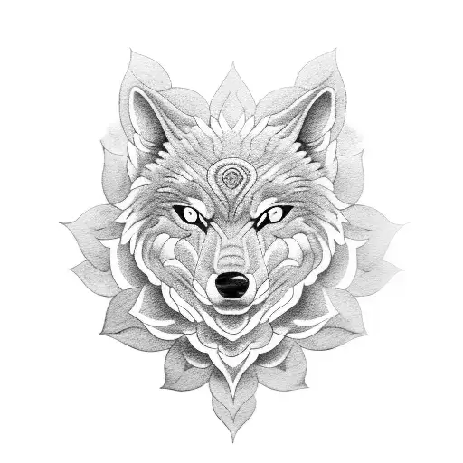 Camellia Flower Wolf
