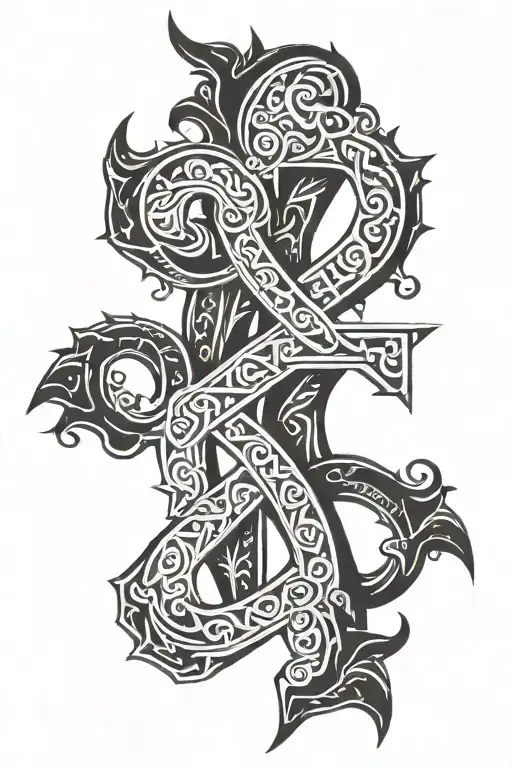 Slavic Symbol With Inscription