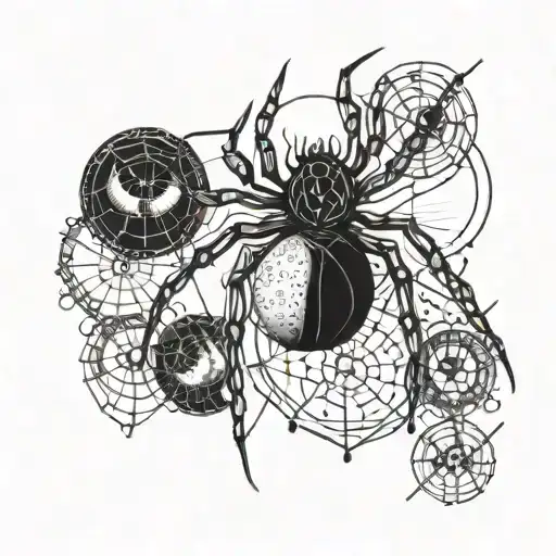 Spider With Moon Phases