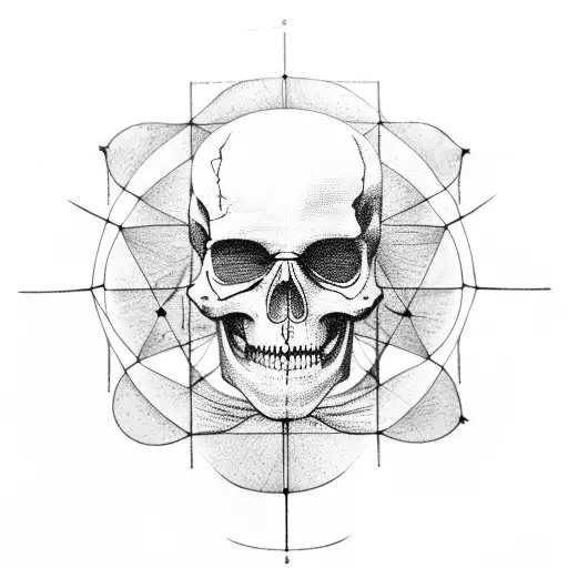 Vitruvian Man But A Skeleton