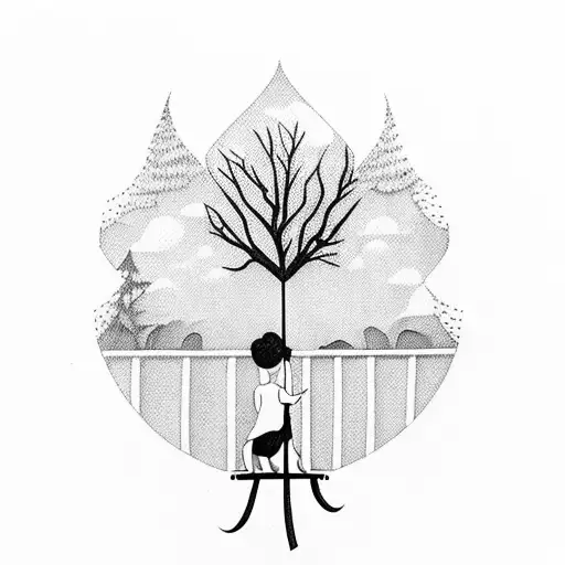 Tree Swing And A Girl