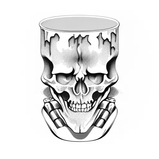 Coffee Cup Made Of Skeleton Bones