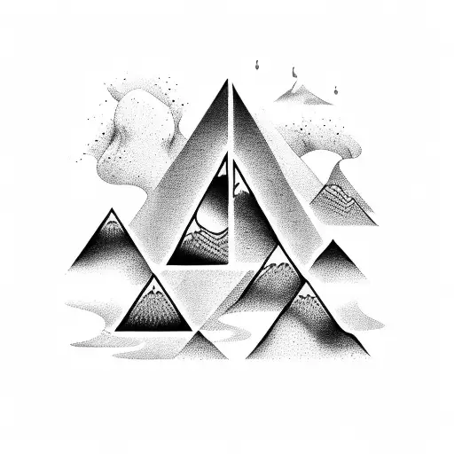 A Mountain Range Formed By Musical Notes