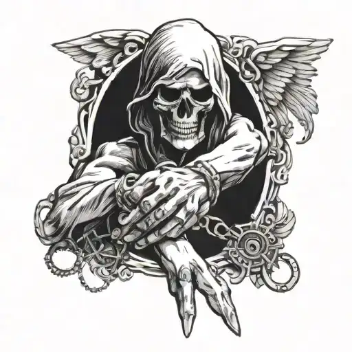 Death Dying Tears Angel Handcuffs