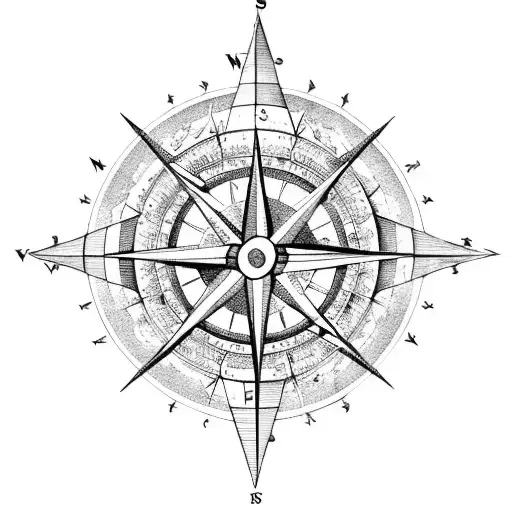 A Compass Surrounded By Sagittarius And Ophiuchus Signs