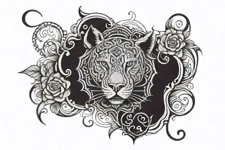 All Black Shar Tattoo For Cover Up Word