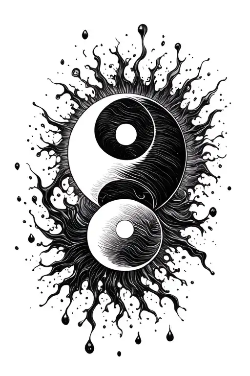 Yin Yang Symbol Spilling