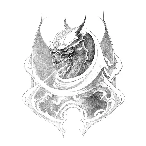 Music-inspired Dark Fantasy Creature Wielding A Sword