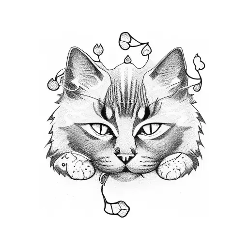 Paw Print And Cat And Dog And Woods