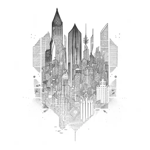 Sheet Music Merging Into A City Skyline
