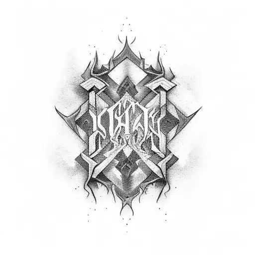 Chaos Lettering In Gothic Style