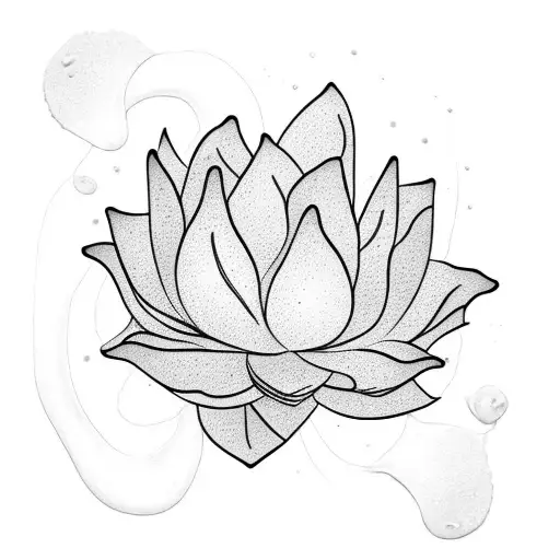 Black Girl With Lotus Flowers Shedding Skin On Rib Cage