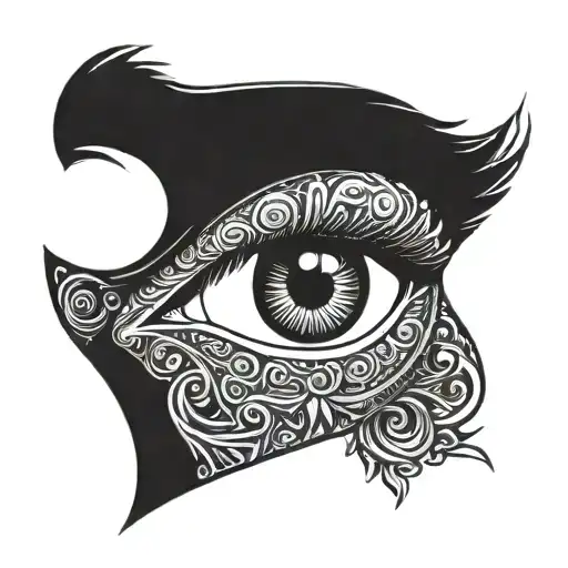 Eyes On Black Background