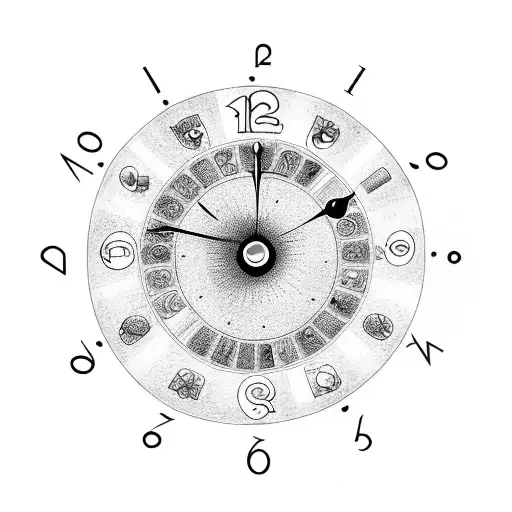 A Clock Face With Planets As The Numbers And A Tardis In The Center