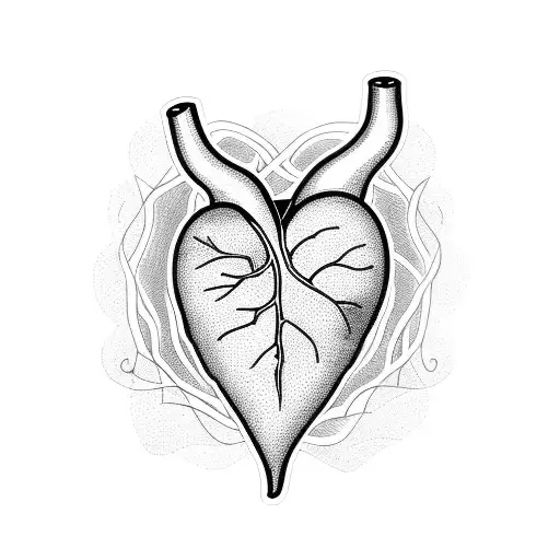 Heart With Simple Leaf