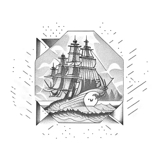 A Ship Navigating Through A Dense Forest