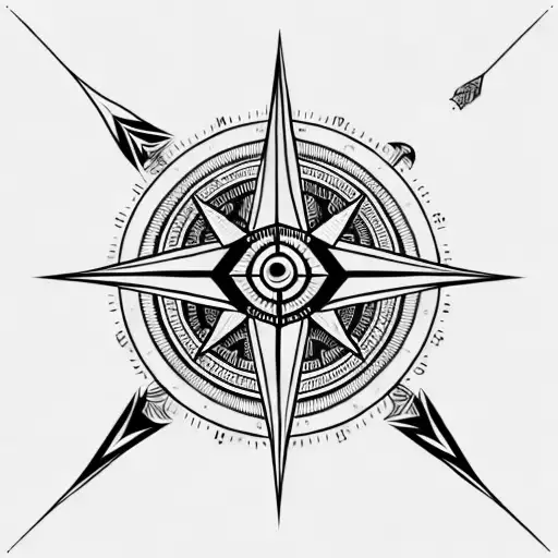 Illuminati Consisting A Compass Arm Band With Geometric Patterns