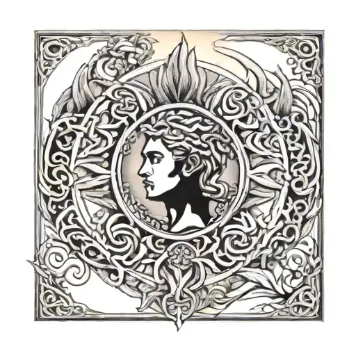 Apollo Greek God Sun Also Celtic Tree Of Life