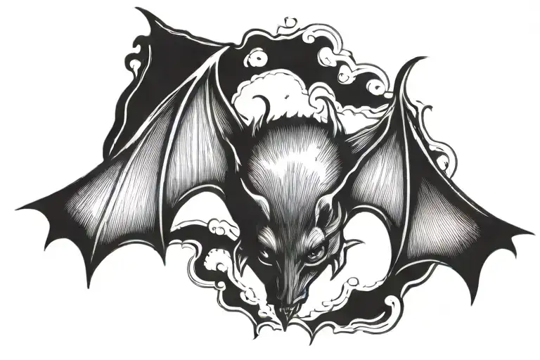 Vampire Bat Flying