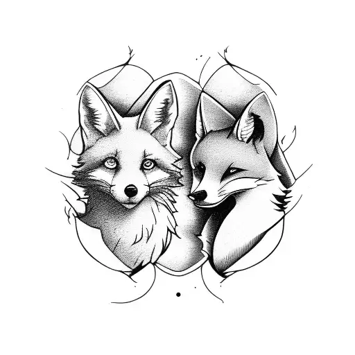Littlle Prince Rose And Fox Minimalistic