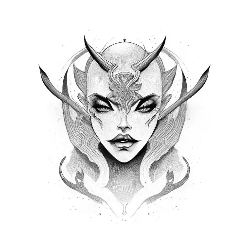 Woman Demon Head Sexy