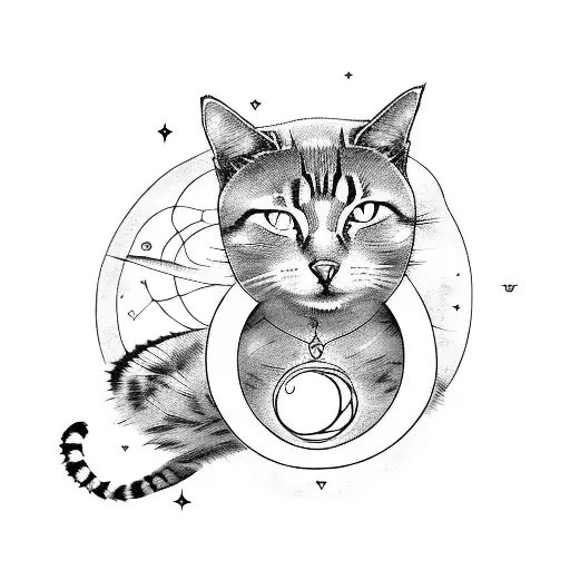 A Warrior Goddess Riding A Mystical Cat Through A Cosmic Portal