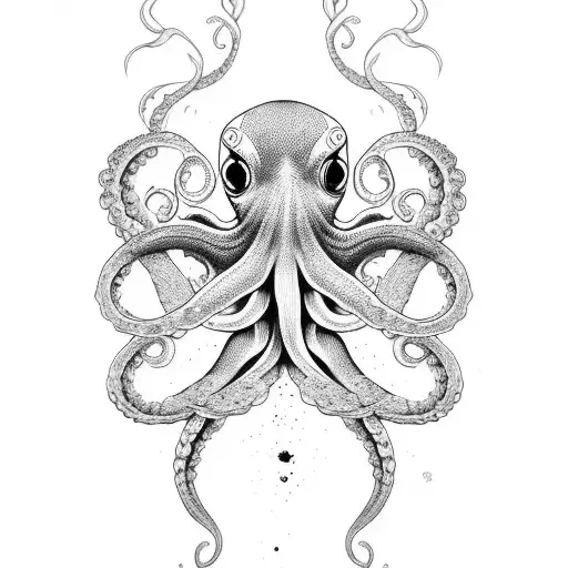 Lower Leg Sleeve Octopus With 2 Mermaids