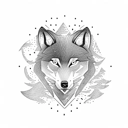 A Mountain Biker Riding Through A Dense Wolf-infested Forest