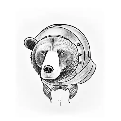 Bear Wearing A Welders Cap