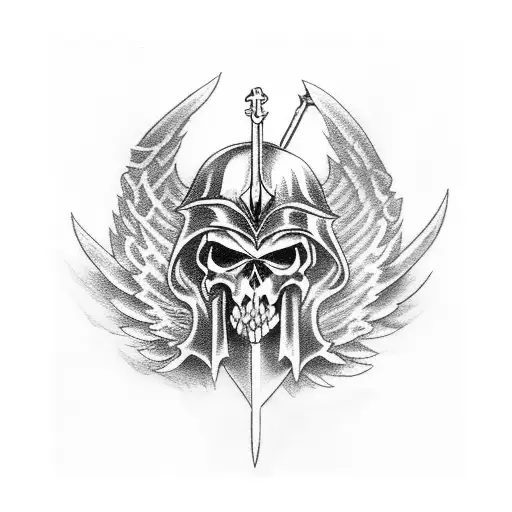 Winged Saint Death With Sword