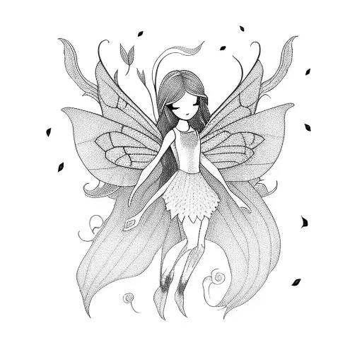 Long Haired Fairy But It's A Plant Instead Of A Little Human