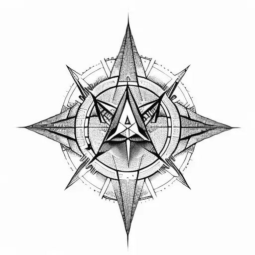 Illuminati Consisting A Compass Arm Band With Geometric Patterns