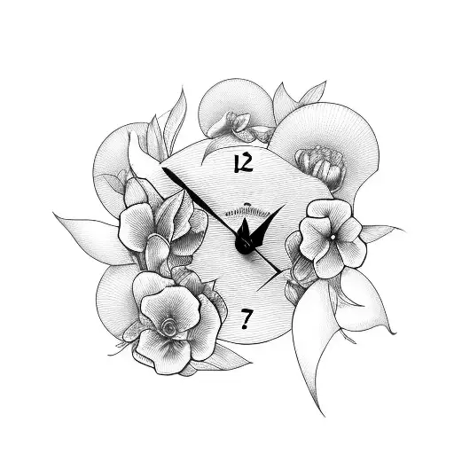 Humming Bird Flowers Clock
